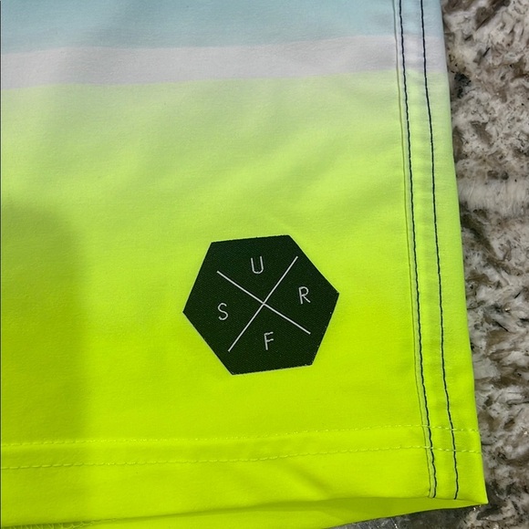 Men’s No Boundaries Blue and Yellow Board Shorts/Bath with Gradient Design, NWT. - Picture 4 of 11